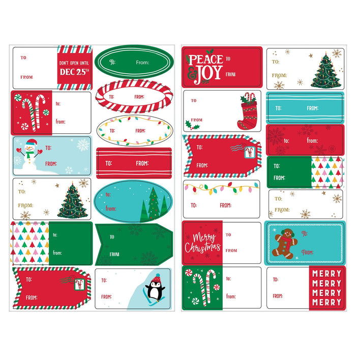 Christmas Adhesive Labels