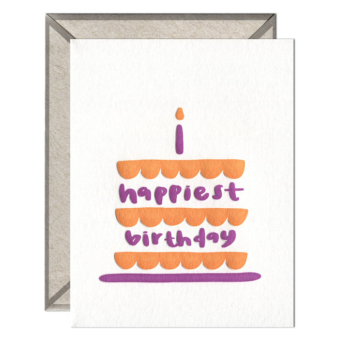 Happiest Birthday Layer Cake Card