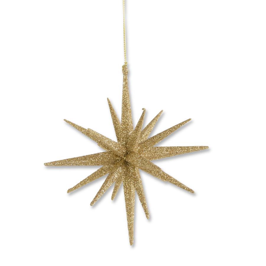 Gold Glitter Star Ornament — Beth's - A Christmas and Holiday Shop