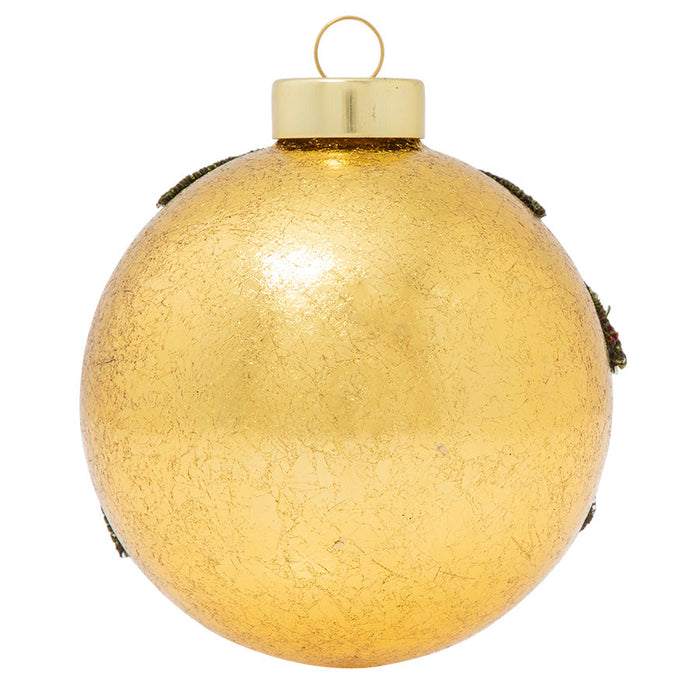 Golden Rose Ball Ornament