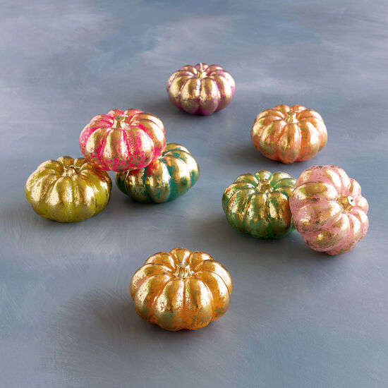 Rainbow Pumpkin Candles