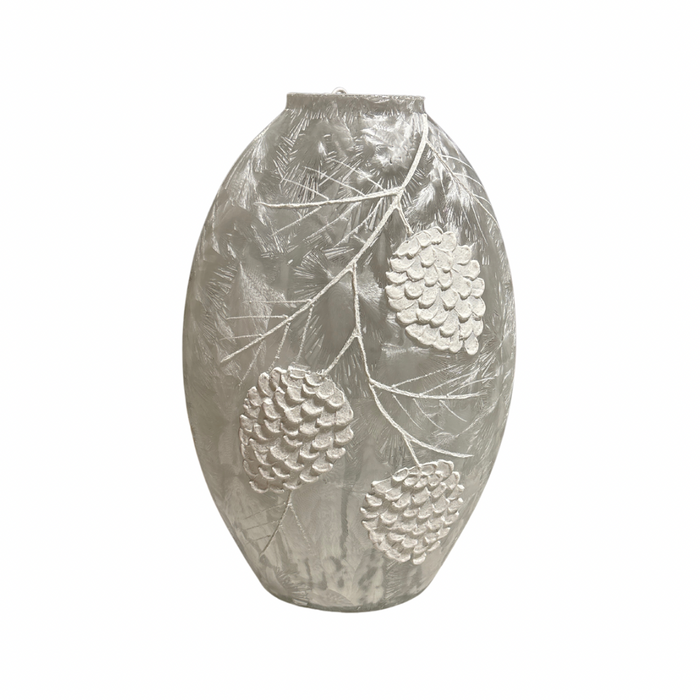 Glistening Pinecones Vase