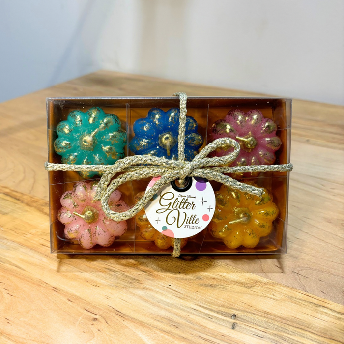 Rainbow Pumpkin Tea Lights