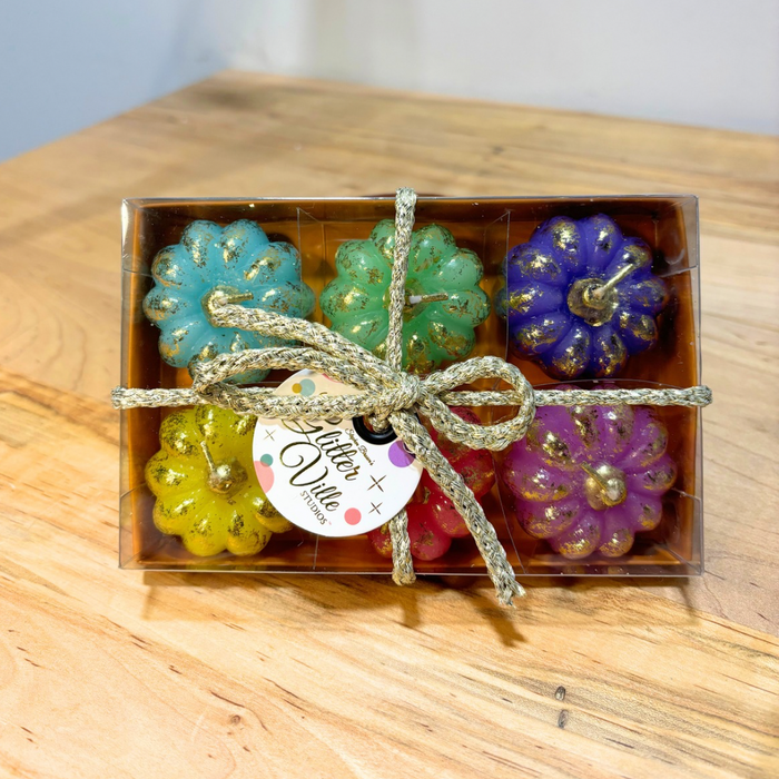 Rainbow Pumpkin Tea Lights