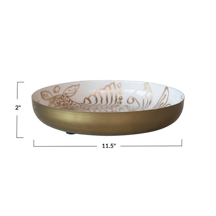 Metal & Gold Inlay Bowl