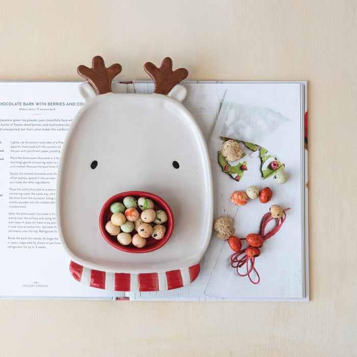 Stoneware Rudolph Tray