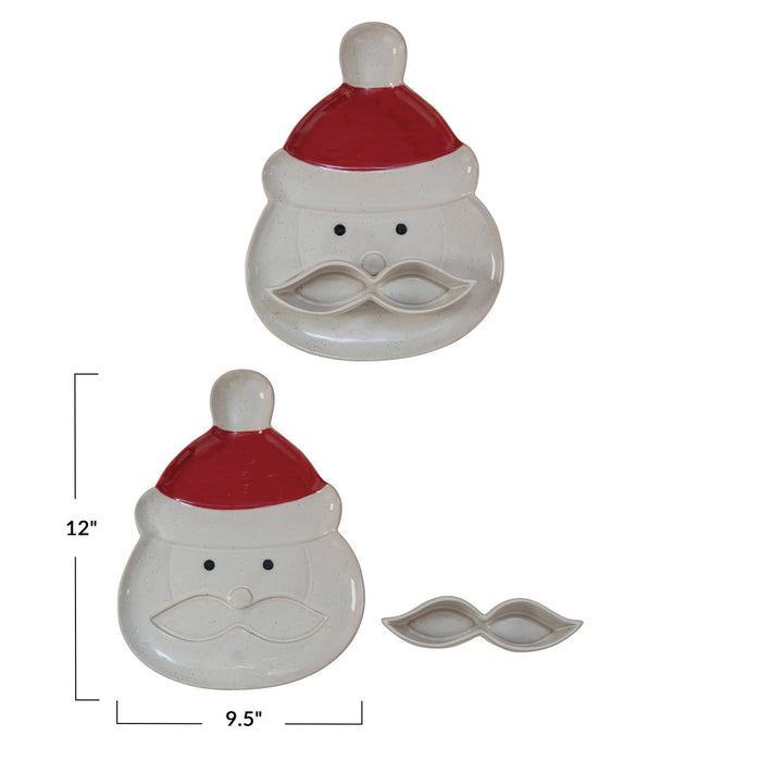 Stoneware Santa Tray