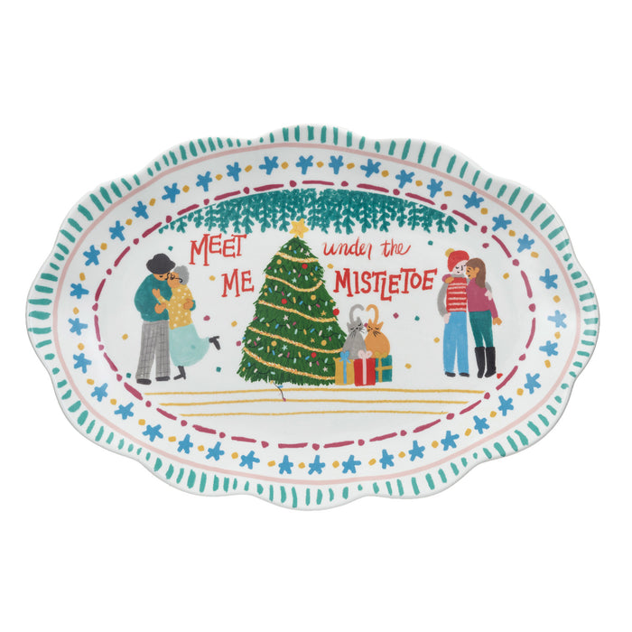 Mistletoe Ceramic Plate