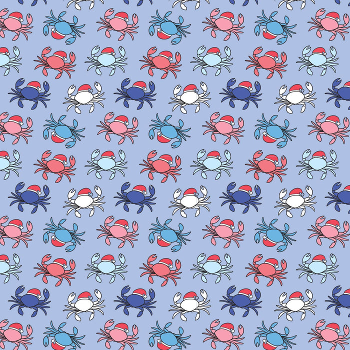 Holiday Santa Crabs Wrapping Paper Roll