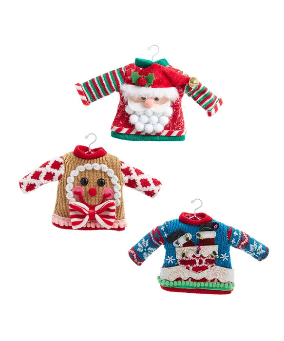 Ugly Holiday Sweater Ornaments